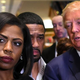 Omarosa Manigault, who was a contestant on the first season of Donald Trump’s The Apprentice and is now an ordained minister, appears alongside the Republican presidential hopeful during a press conference Nov. 30, 2015, that followed Trump’s meeting with a group of African-American pastors in New York City.
TIMOTHY A. CLARY/AFP/Getty Images